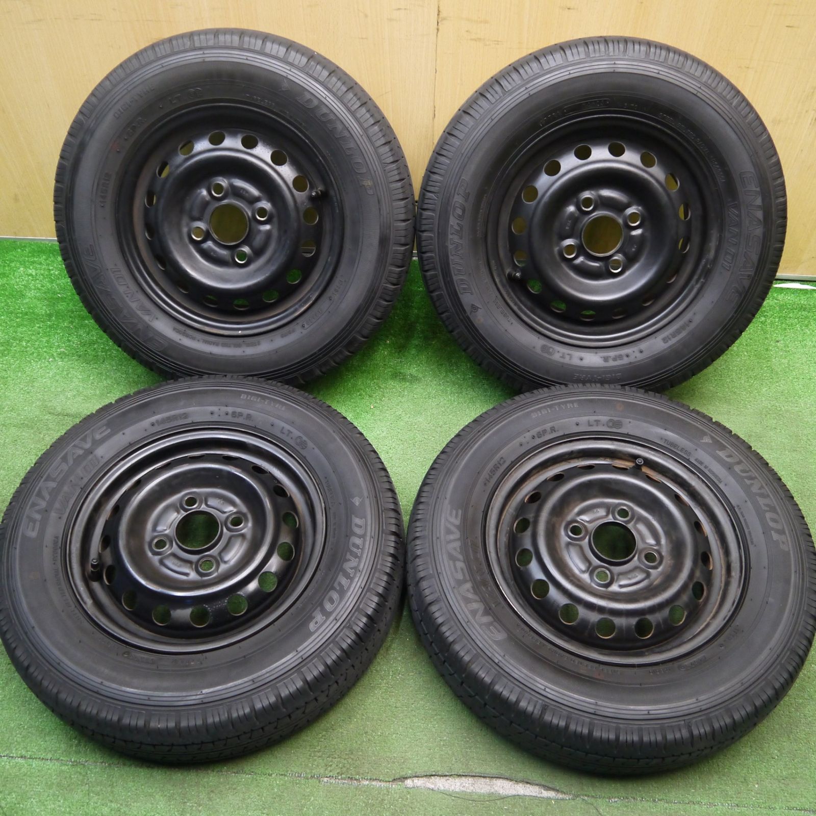 4本価格 23年 145R12 6PR ダンロップ エナセーブ VAN01 スチール 12インチ PCD100|4H 5040901Hノ