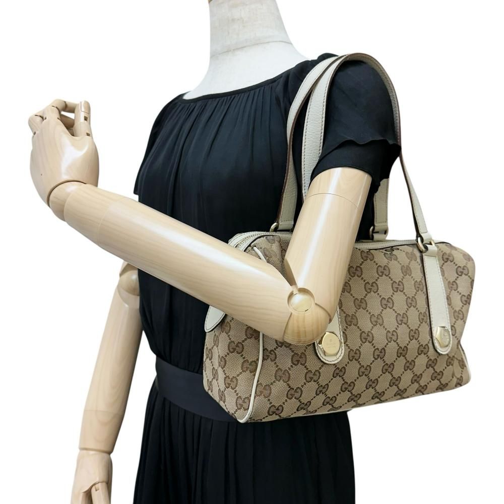 GUCCI/グッチ】152457 ミニボストン ハンドバッグ GGキャンバス 13691