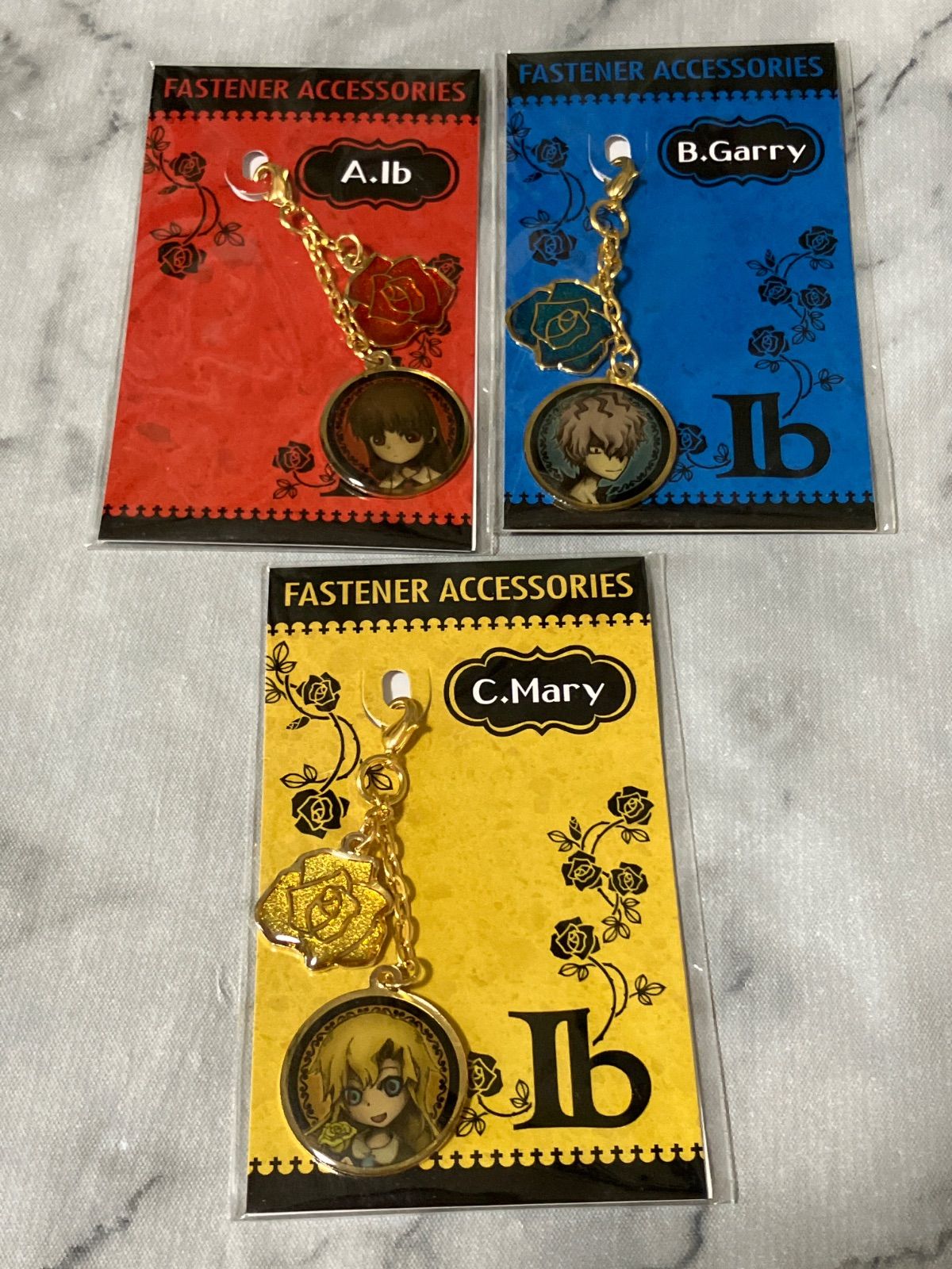 Ib 公式グッズ ファスナーアクセサリー イヴ ギャリー メアリー セット