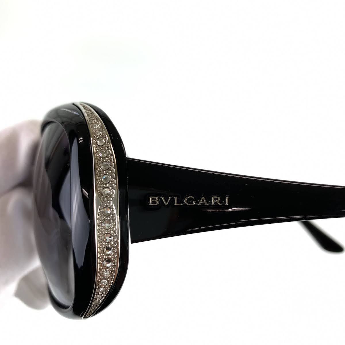 BVLGARI ブルガリ ラインストーン POLARIZED ブラック プラスチック