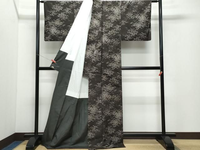 平和屋着物●本場大島紬　9マルキ　笹　三越扱い　正絹　逸品　CAAV6678vf 平和屋着物○本場大島紬 9マルキ 笹 三越扱い 正絹 逸品 CAAV6678vf