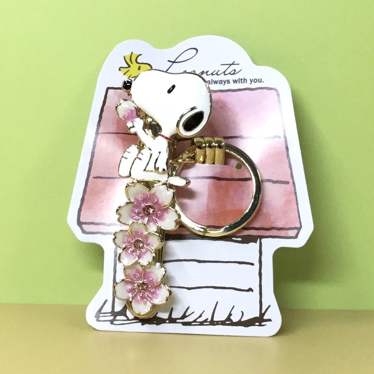 h101【新品・未使用品】PEANUTS バッグキークリップ 桜と