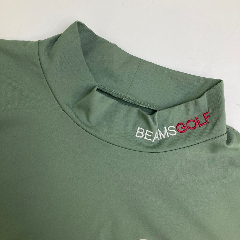 サイズ：XL BEAMS GOLF ビームスゴルフ 2024年モデル ハイネック 半袖Tシャツ  グリーン系 [240101475047] ゴルフウェア メンズ ストスト サイズ：XL BEAMS GOLF ビームスゴルフ 2024年モデル ハイネック