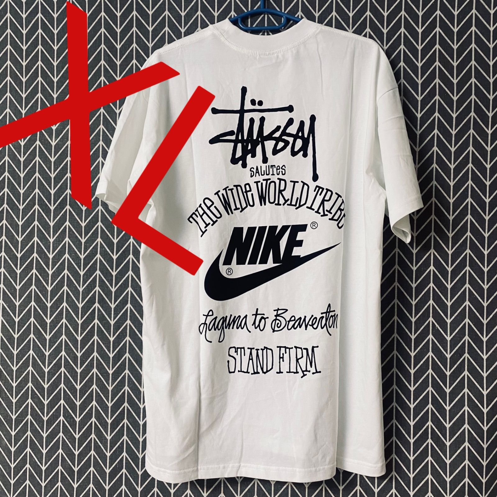 STUSSY x NIKE コラボ Tシャツ 半袖 ホワイト - メルカリ