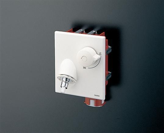 【TOTO】洗濯機用横水栓（埋込、ホース接続形、緊急止水、樹脂配管用、寒冷地用、逆止弁無）＜TWAS10AP1ZA＞
