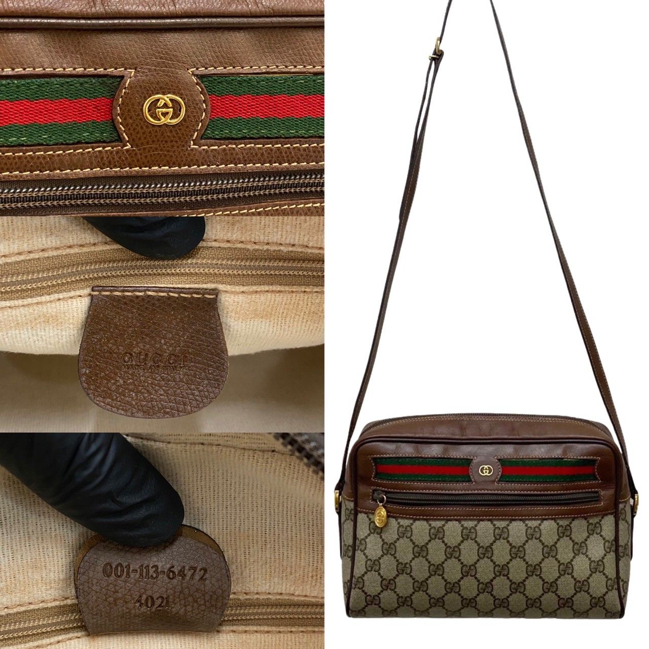 極美品 GUCCI オールドグッチ グッチ ヴィンテージ シェリーライン GG