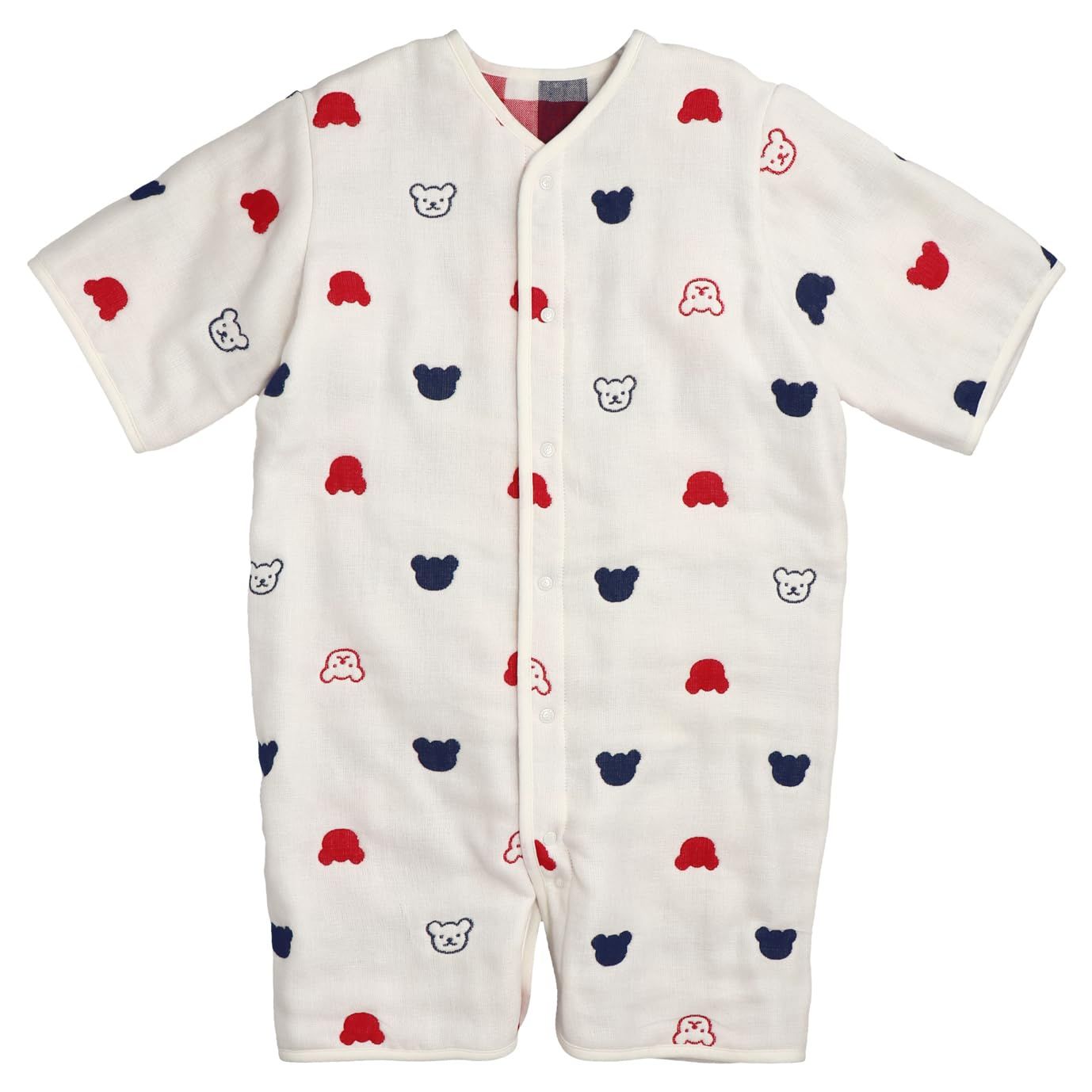 赤ちゃんの城 袖付きツーウェイスリーパー 0～3才 トリコロール 日本製