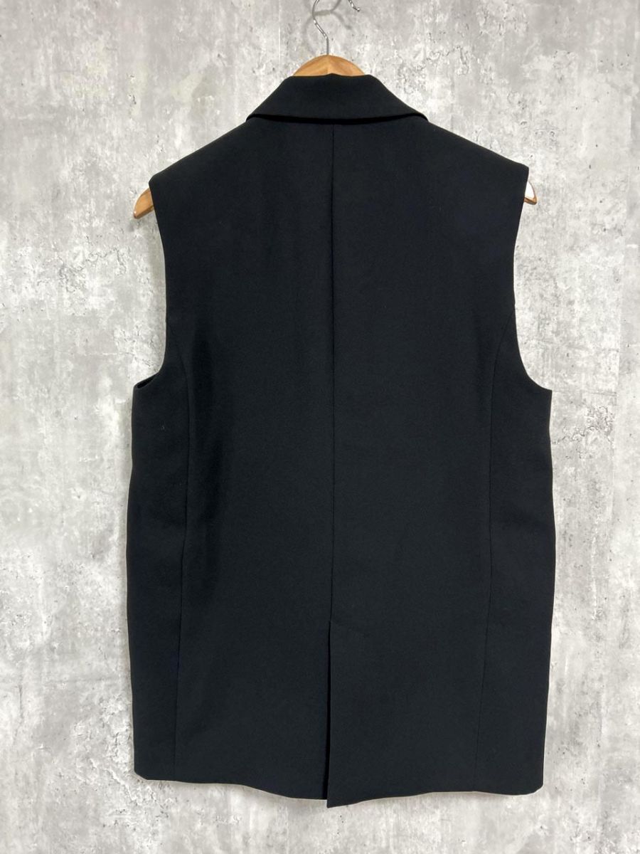 未使用 ZARA ジレ ラインストーンボタン ロング ベスト M ブラック ZARA ザラ ラインストーン ボタン ロング ベスト ジレ ブラック
