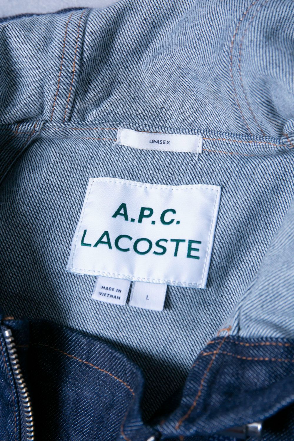 Lacoste x A.P.C アノラックデニムジャケット プルオーバーサイズL｜メンズ