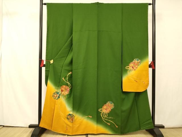 平和屋着物□豪華振袖 雪輪草花文 暈し染め 金彩 正絹 逸品 未