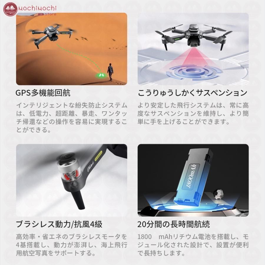 ドローン 免許不要 4K二重カメラ カメラ付き 360°障害回避