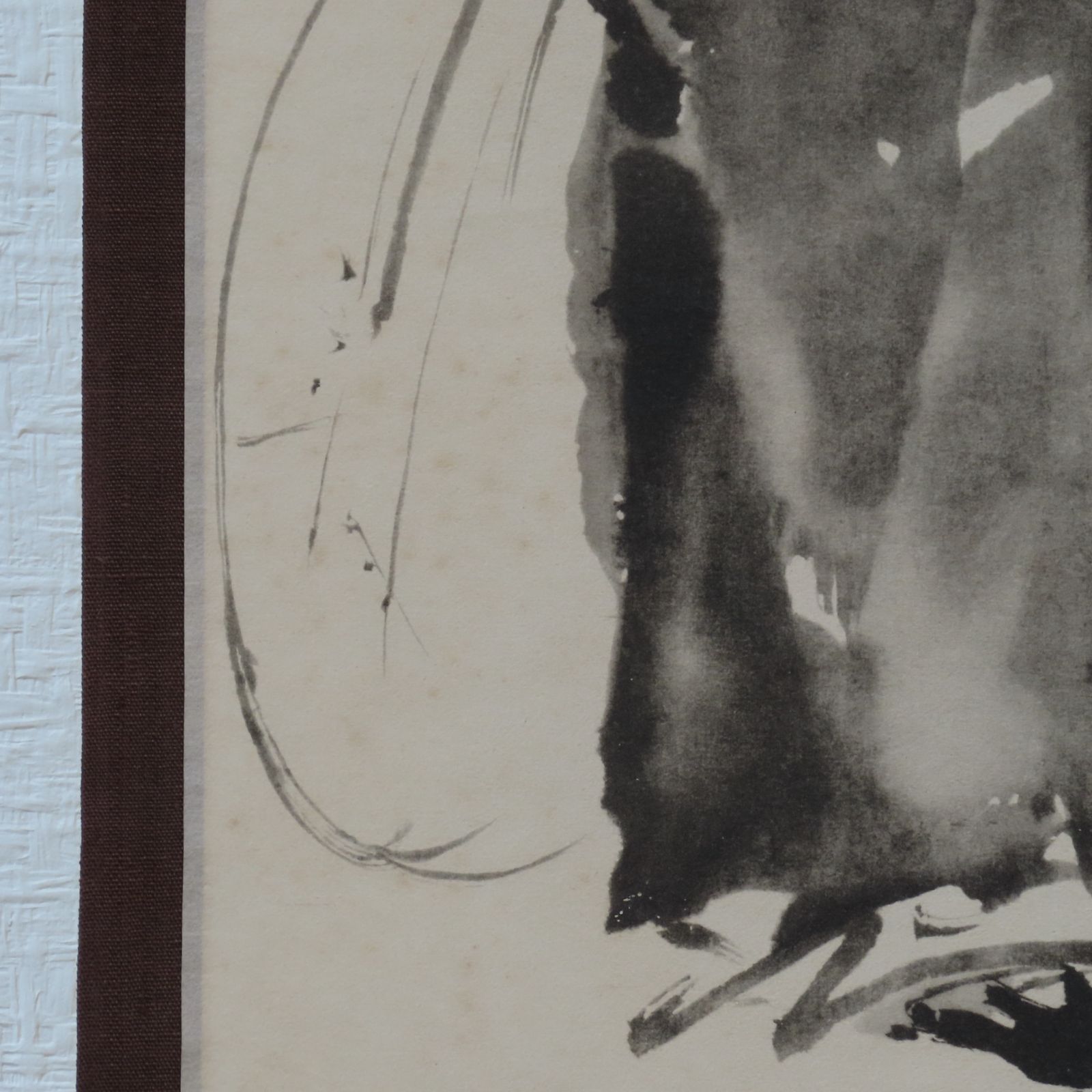 01s23 工藝品 宮本武蔵 掛軸「布袋観闘鶏図」講談社/茶掛 大徳寺