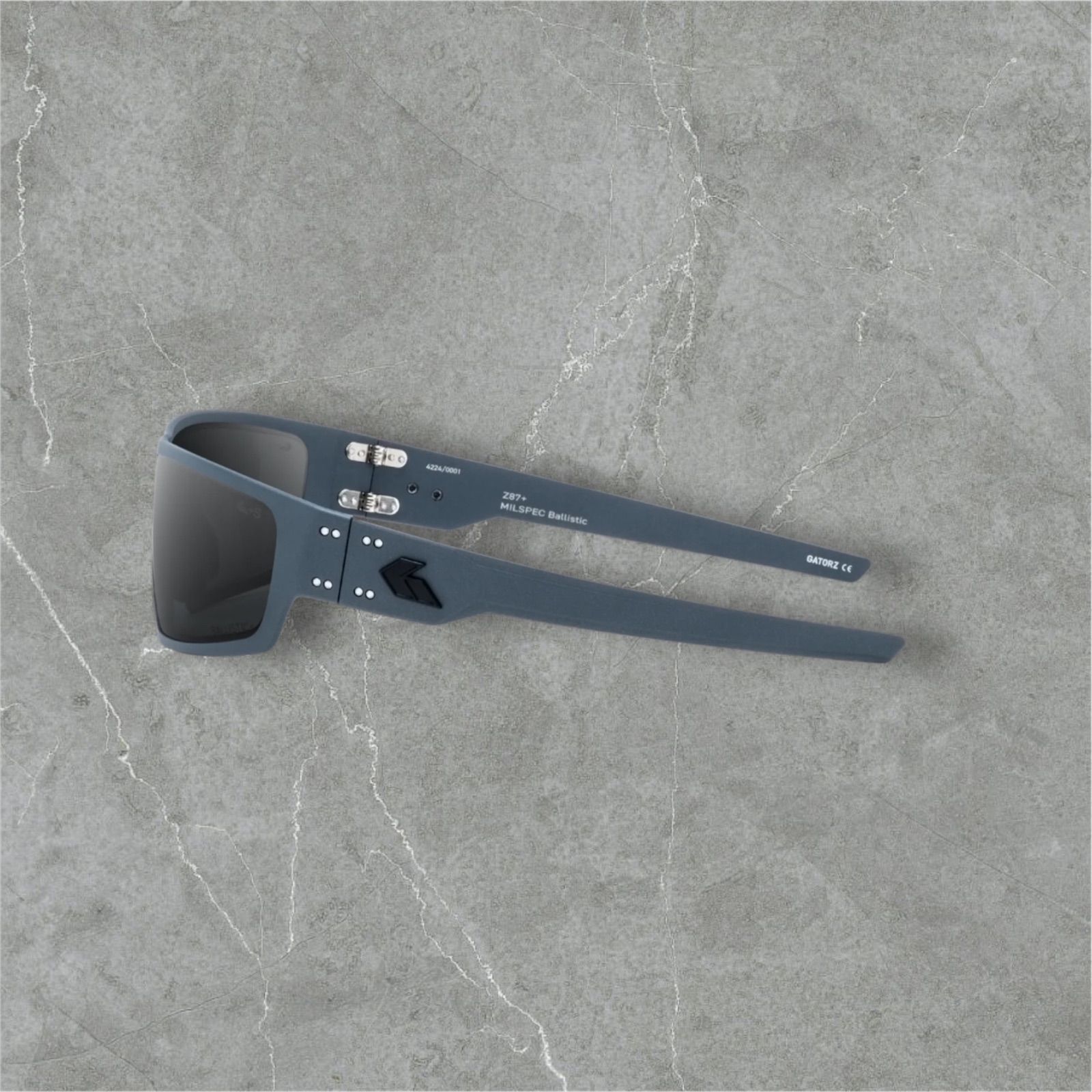 GATORZ EYEWEAR WARHAWK - SLATE W| BLACK LOGO | MILSPEC BALLISTRICSMOKE ANTI-FOG