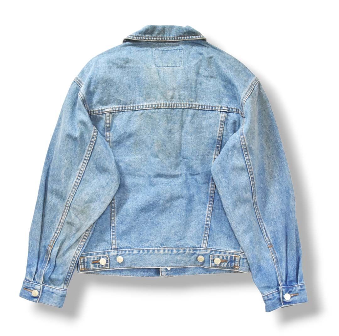 vintage 異素材リメイク変形デニムジャケットブルゾン 個性的 グランジ GOODフェード】 90sヴィンテージ ヒルクロップ Hill Crop G