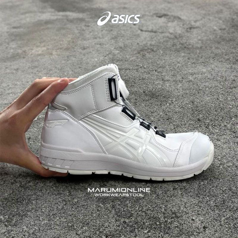 アシックス 安全靴 作業靴 限定カラー 限定色 リミテッド ウィンジョブ CP306 BOA ボア ハイカット ホワイト×ホワイト