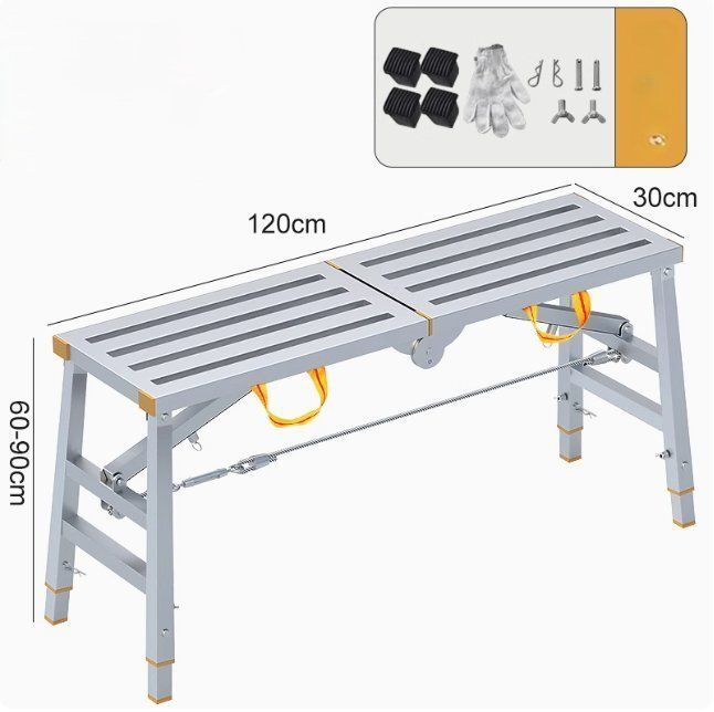 折りたたみ馬昇降厚化特厚足場 馬鐙内装施工塗りつぶし伸縮平台梯 HRDEVELOPMENT_JP