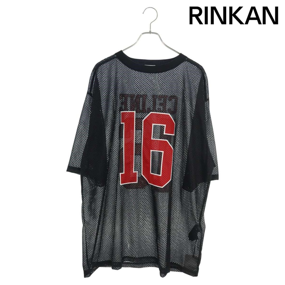 セリーヌ Tシャツ Sサイズ メンズ ブラック オーバーサイズ メッシュ