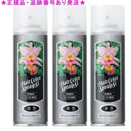3個セットイリヤ ヘアカラースプレー Si 黒(120g)