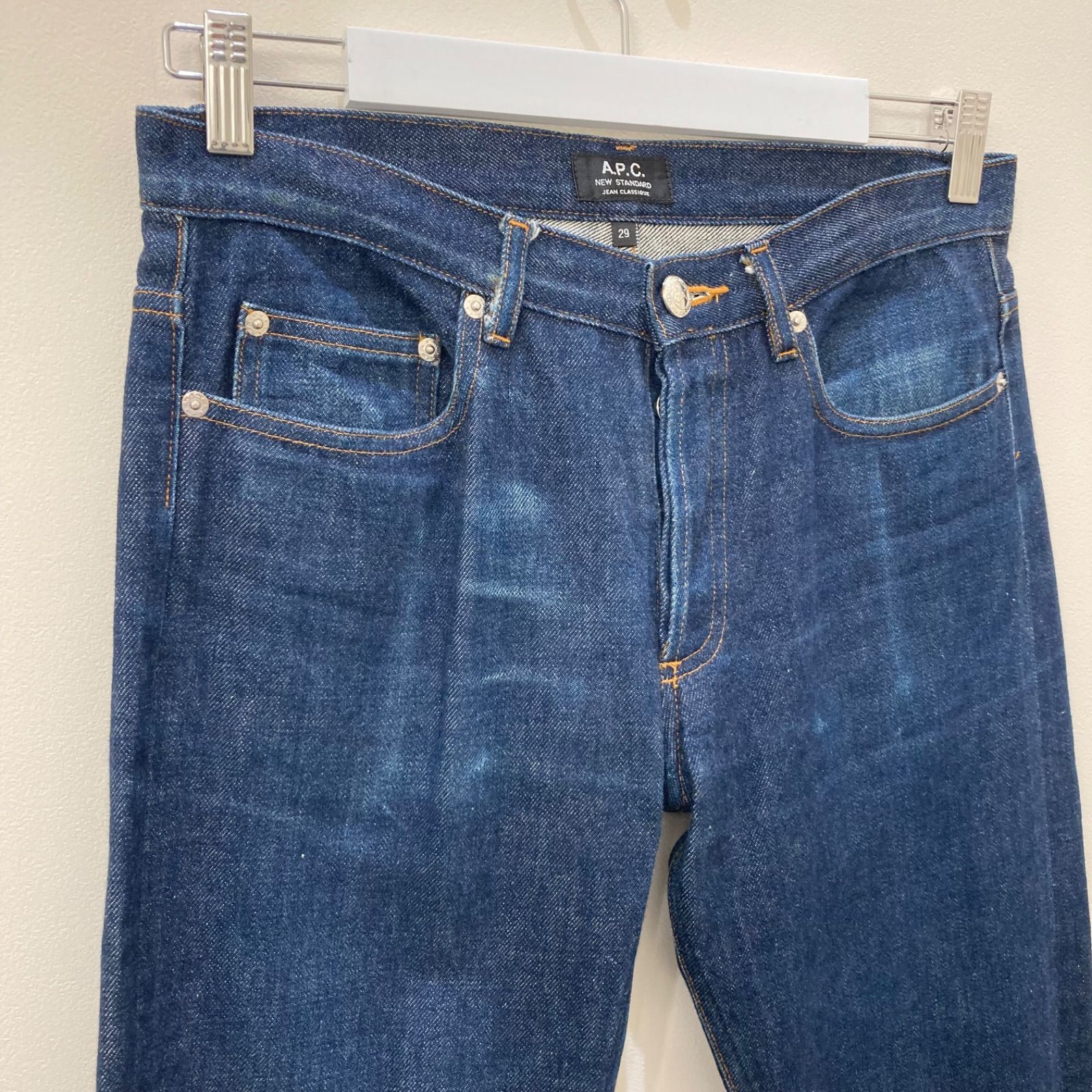 【濃紺】A.P.C. アーペーセー 赤耳　セルビッジ 日本製　大き目　表記S 美品 A P C アーペーセー NEW STANDARD JEAN CLASSIQUE