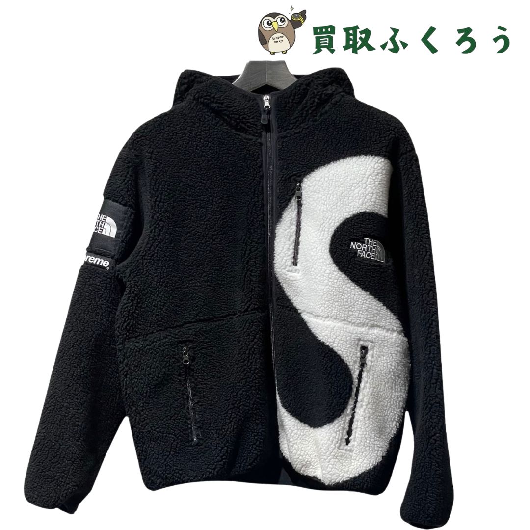 シュプリーム　Supreme　ノースフェイス　THE NORTH FACE　Sロゴ　ボアジップパーカー　フリース　ジャケット　ブラック / 黒　アウター　ボア　サイズM