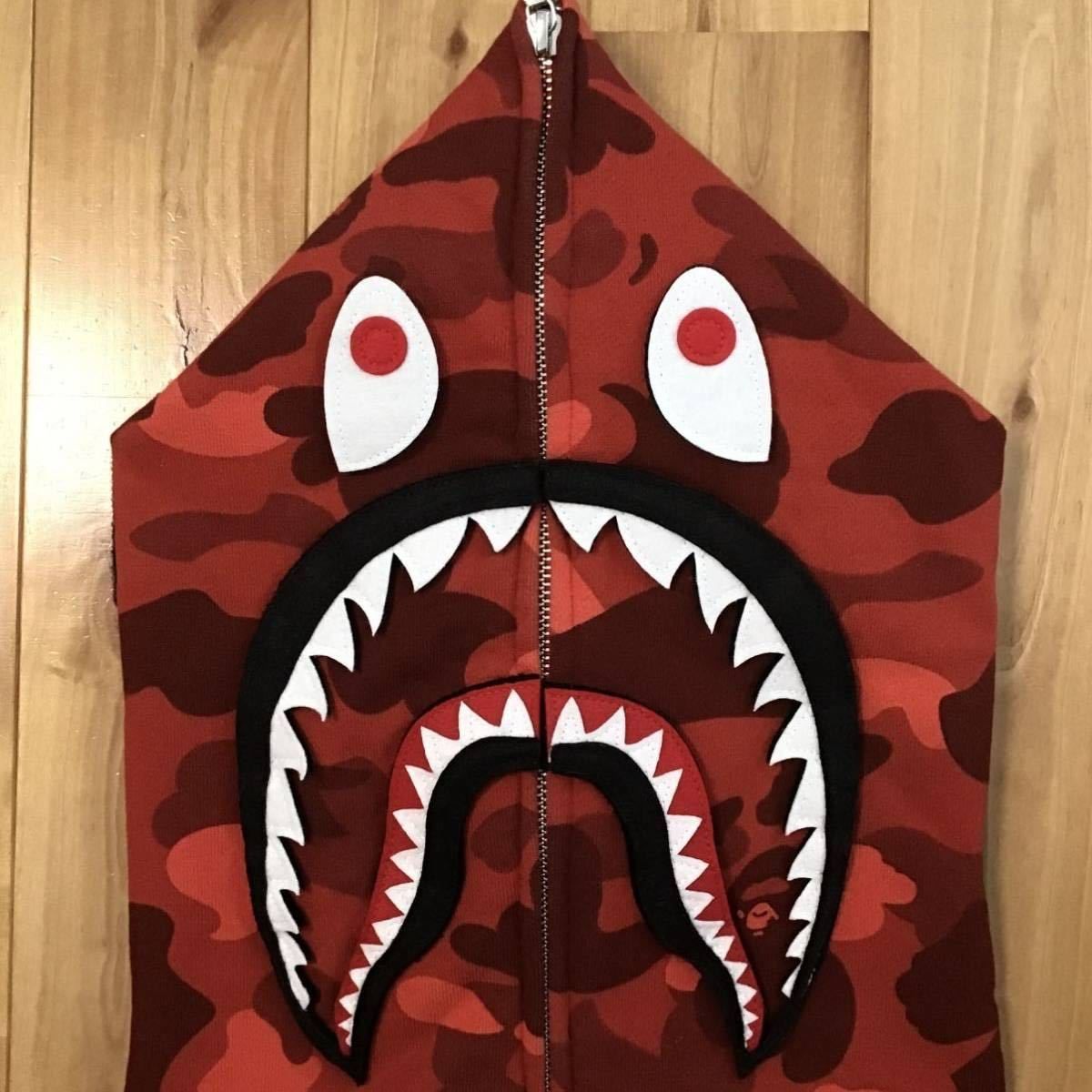 DETACHABLE シャーク パーカー Lサイズ shark full zip hoodie a bathing ape bape red camo  エイプ ベイプ アベイシングエイプ 迷彩