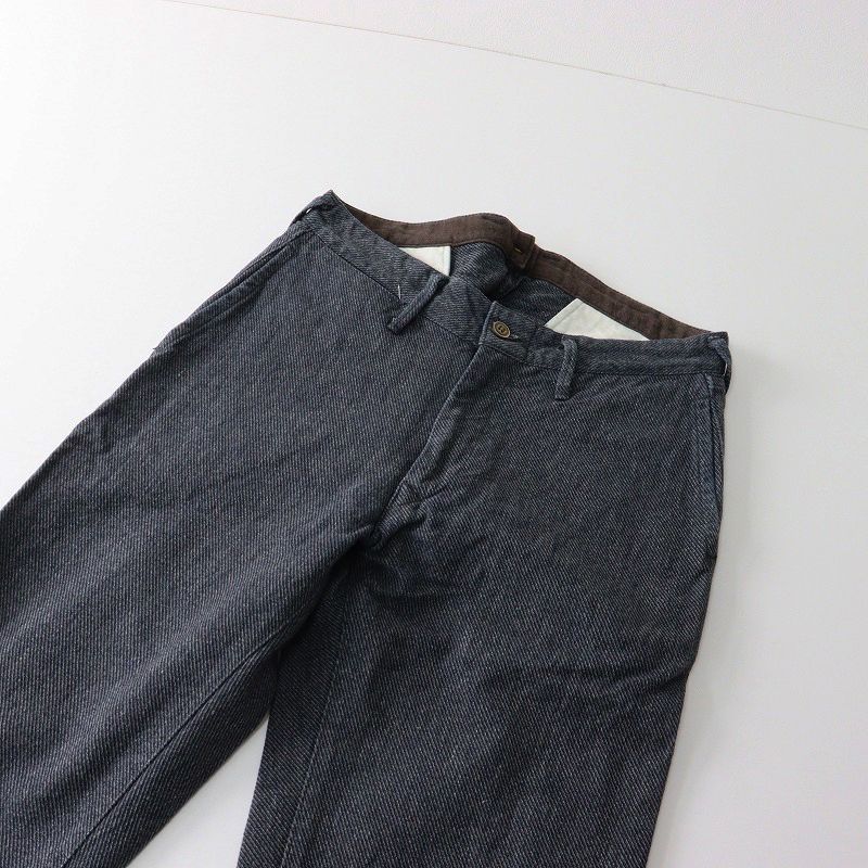 美品45R インディゴ染めコットンストレートパンツ 45rpm 45R インディゴ染め デニムパンツ スリムストレート 26