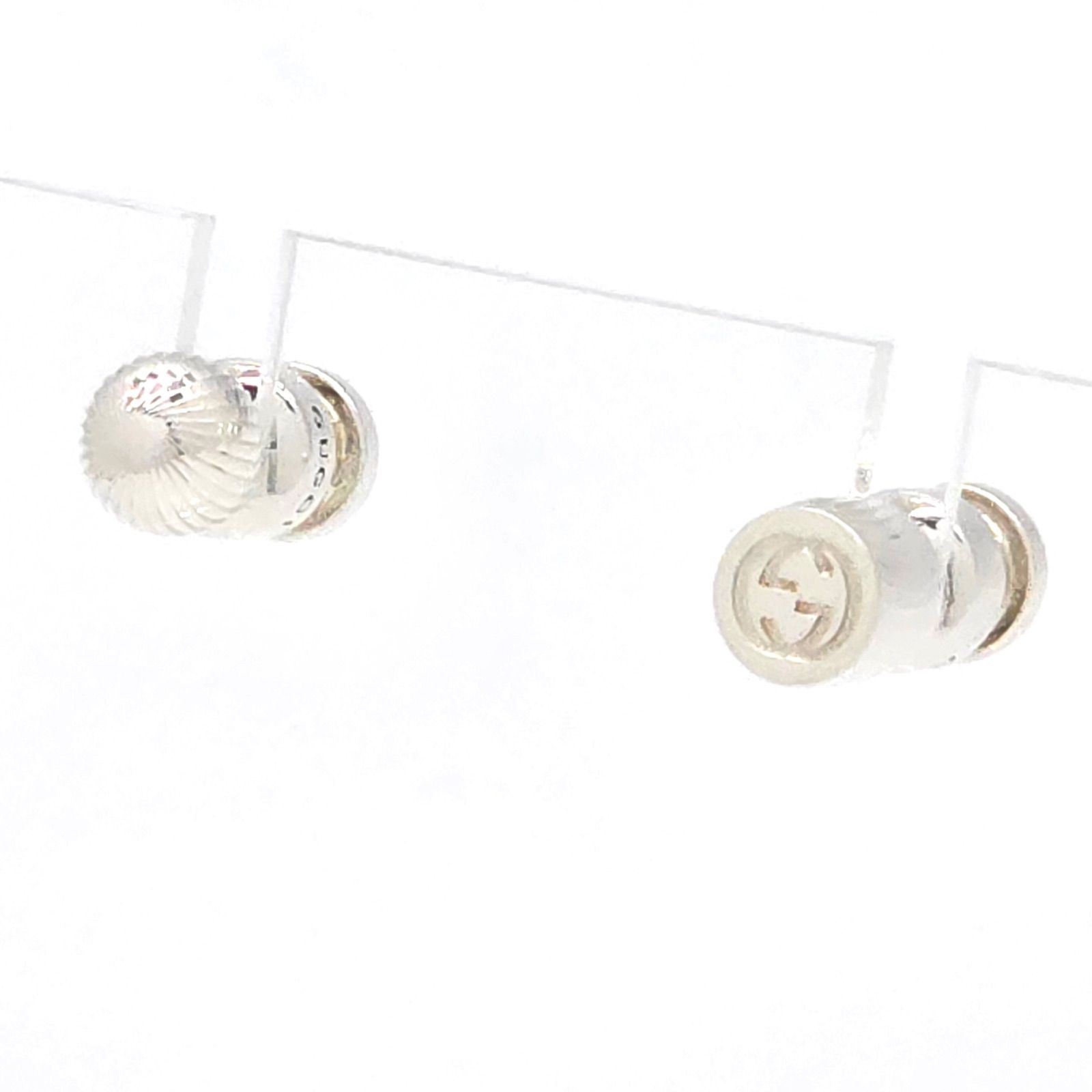 GUCCI インターロッキング　ピアス　ロゴ　925 GUCCI グッチ インターロッキング ピアス 両耳 ブランド ロゴ シルバー