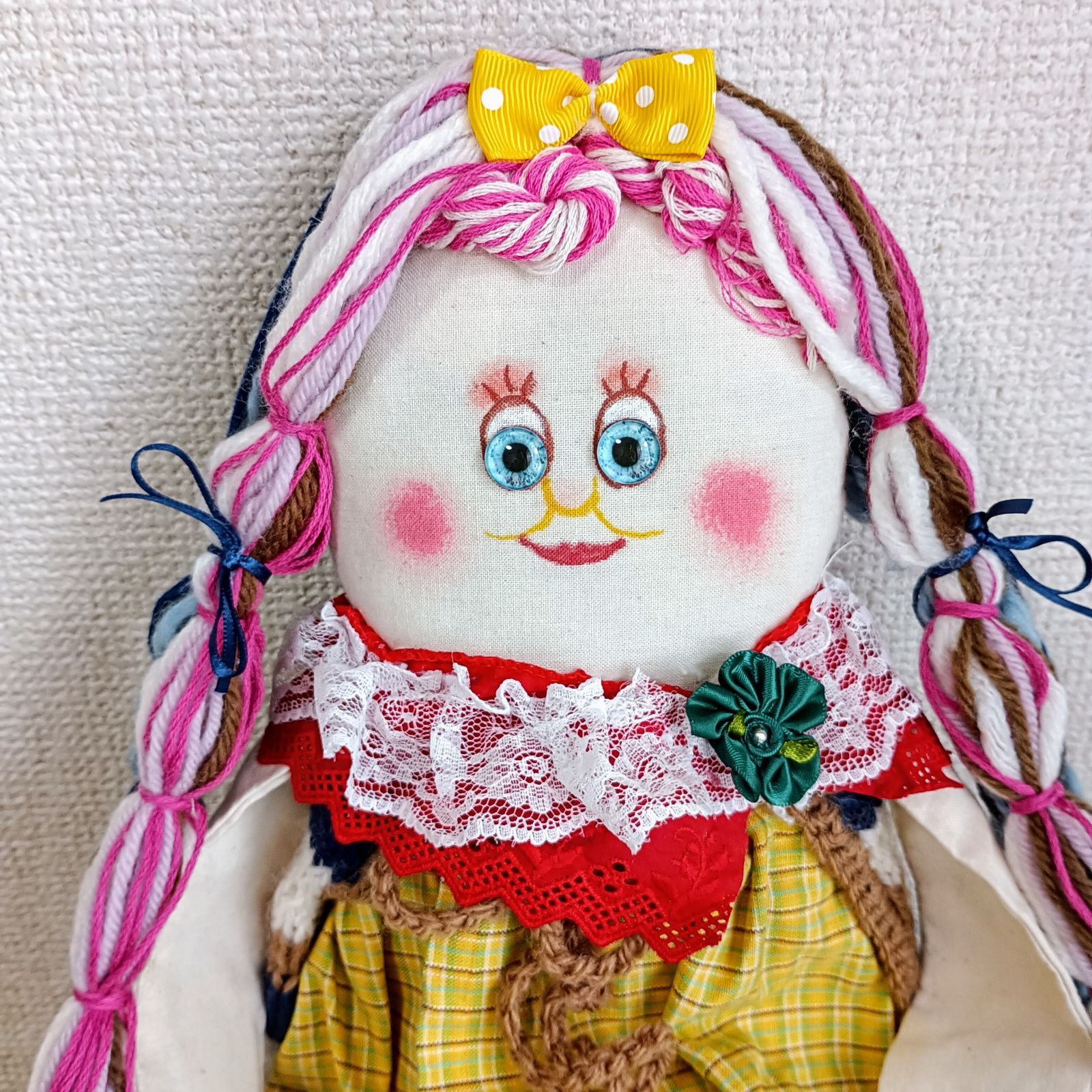 カントリードールハンドメイドお人形大きなリボンちゃん カントリードール カントリードール♡ハンドメイド♡お人形♡大きな