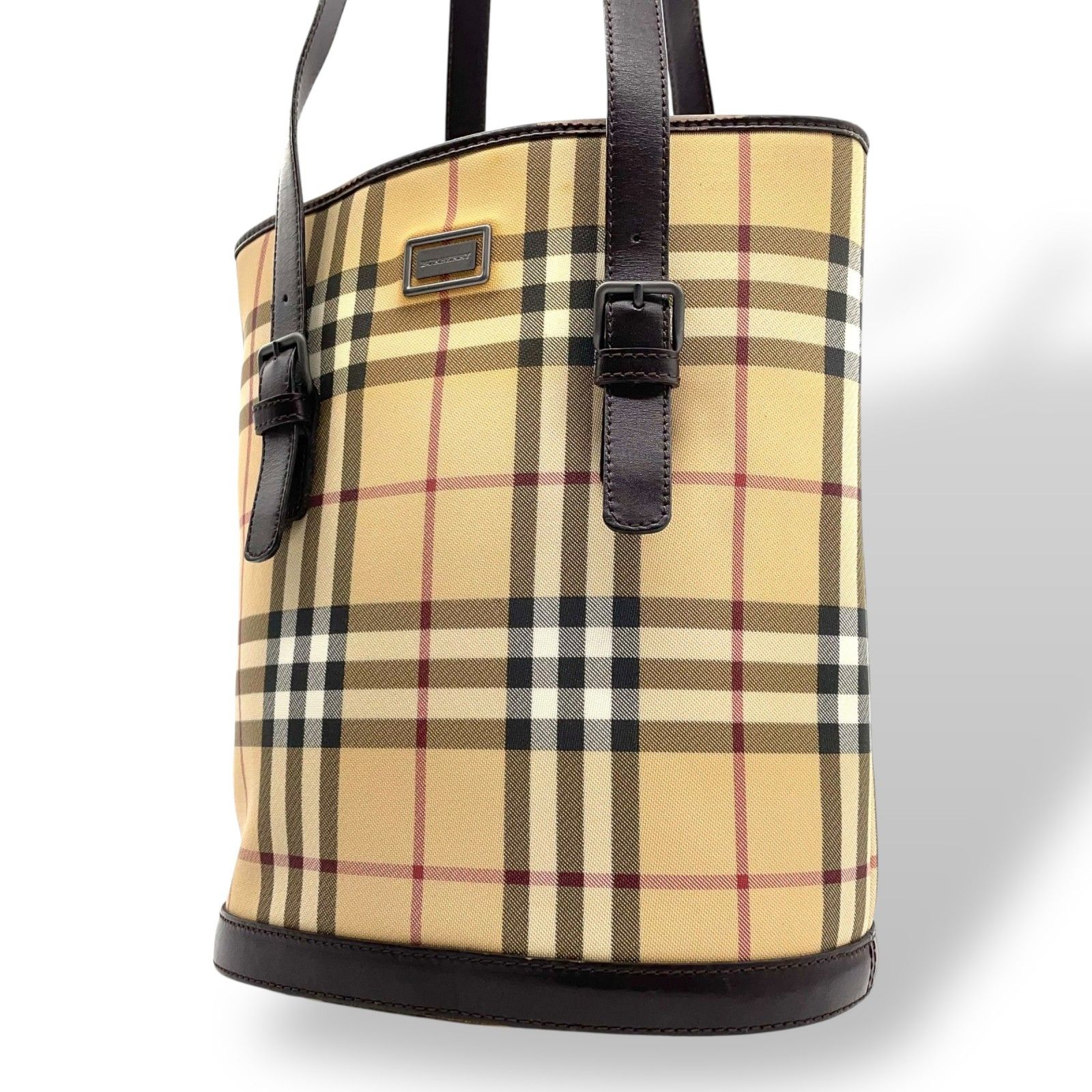 Burberry バケツ型　トートバッグ　美品 楽天市場】【中古】 BURBERRY バーバリー バケツ型 トートバッグ