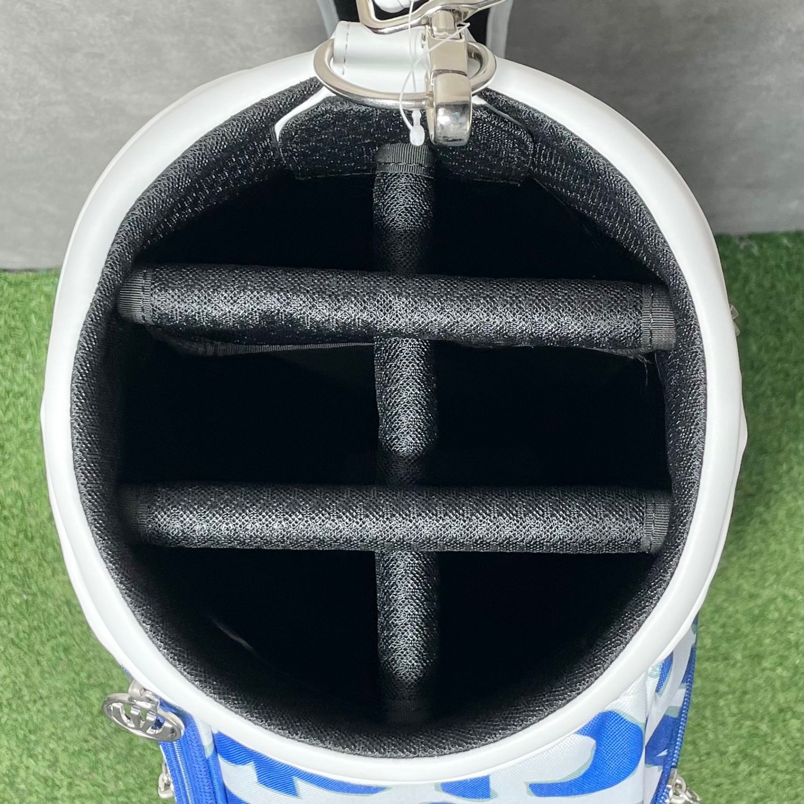 17ムータマリン ゴルフ クリア キャディバッグ クロコ スタンド式 3点