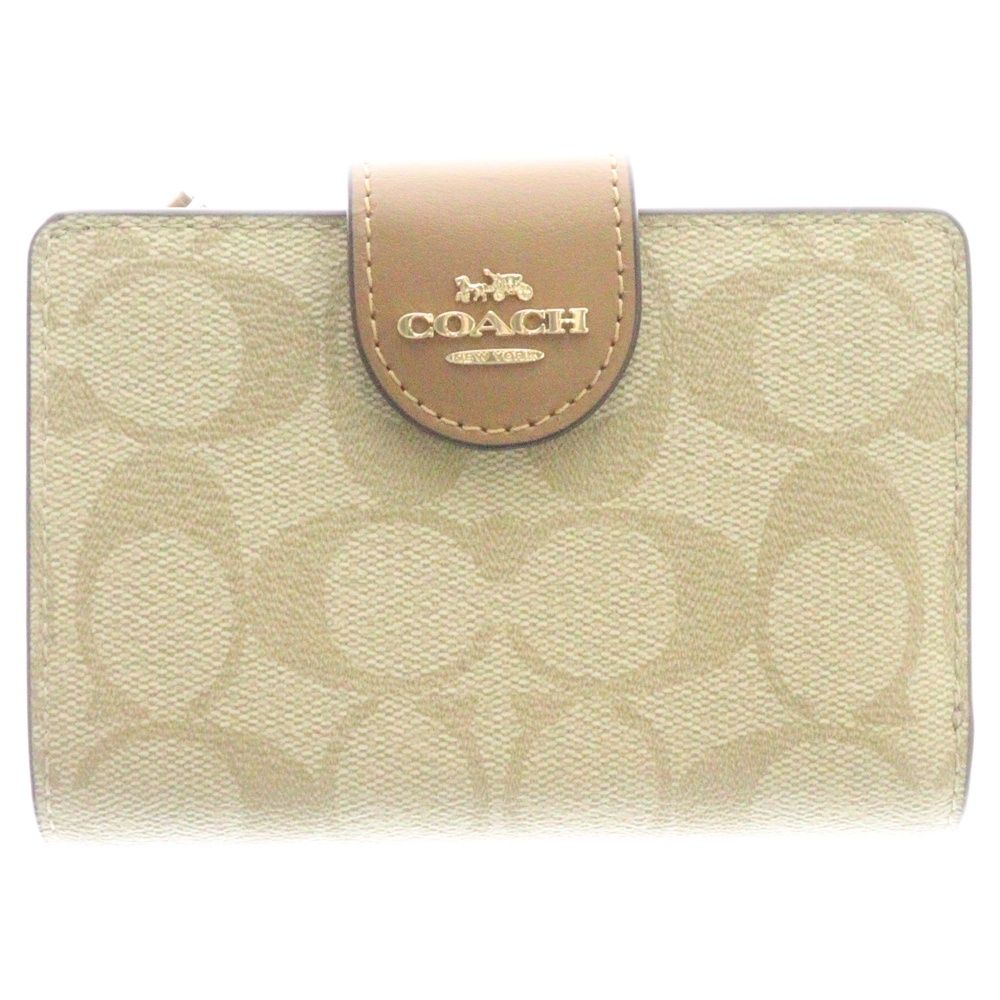 COACH♡ゴールドベージュ ロゴパターン 長財布♡正規品♡美品♡ 楽天市場】コーチ 長財布 レディース 財布 ブランド ファスナー