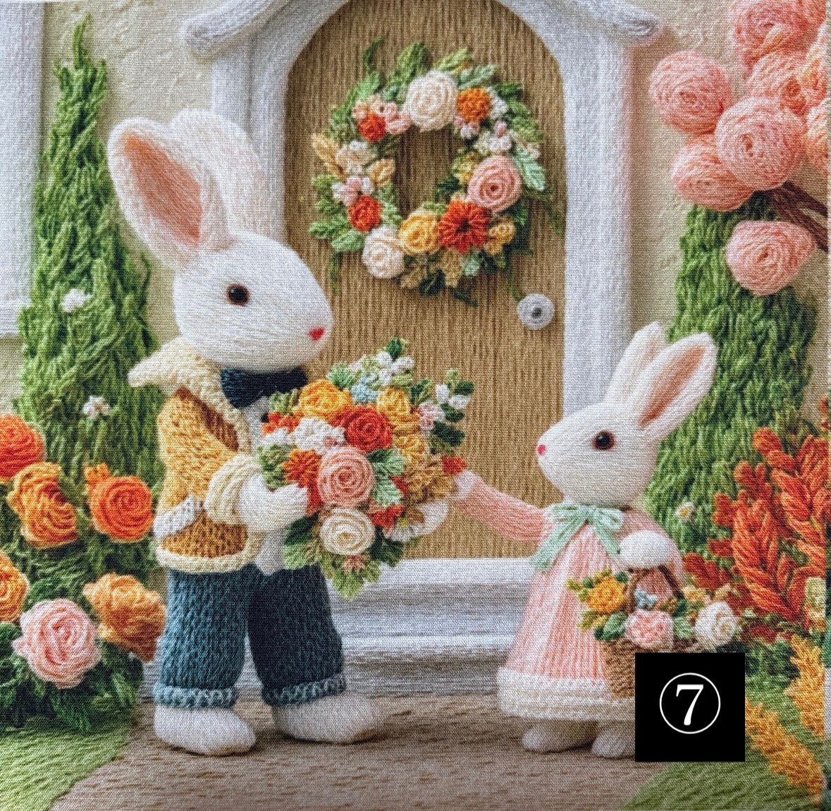 ハンドメイド パネル トートバッグ ポーチ ハンカチ うさぎ NEXPOTALLINN_EU