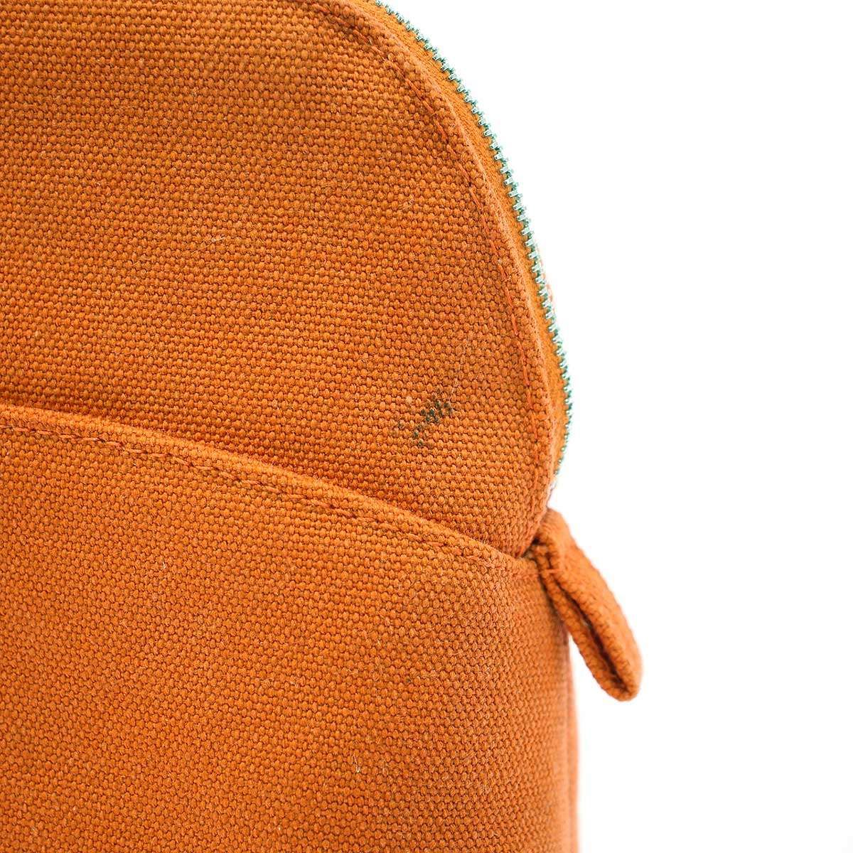 HERMES エルメス Bolide Pouch MM ボリード キャンバスポーチ オレンジ