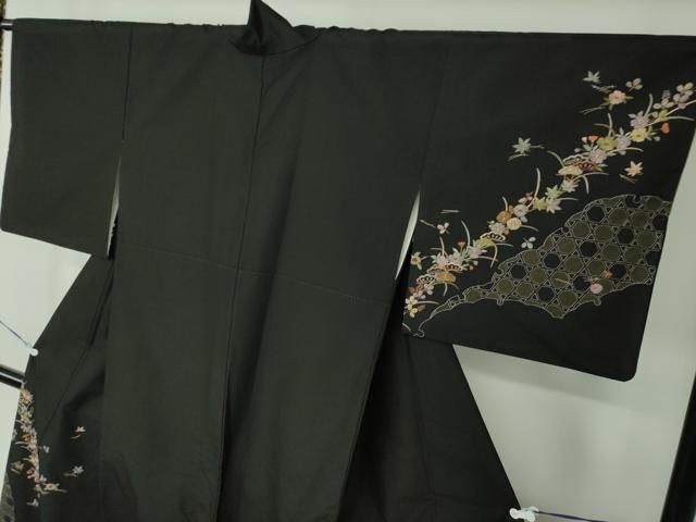 平和屋着物○中国三大刺繍 相良刺繍 総刺繍 本場大島紬 訪問着 雪輪花