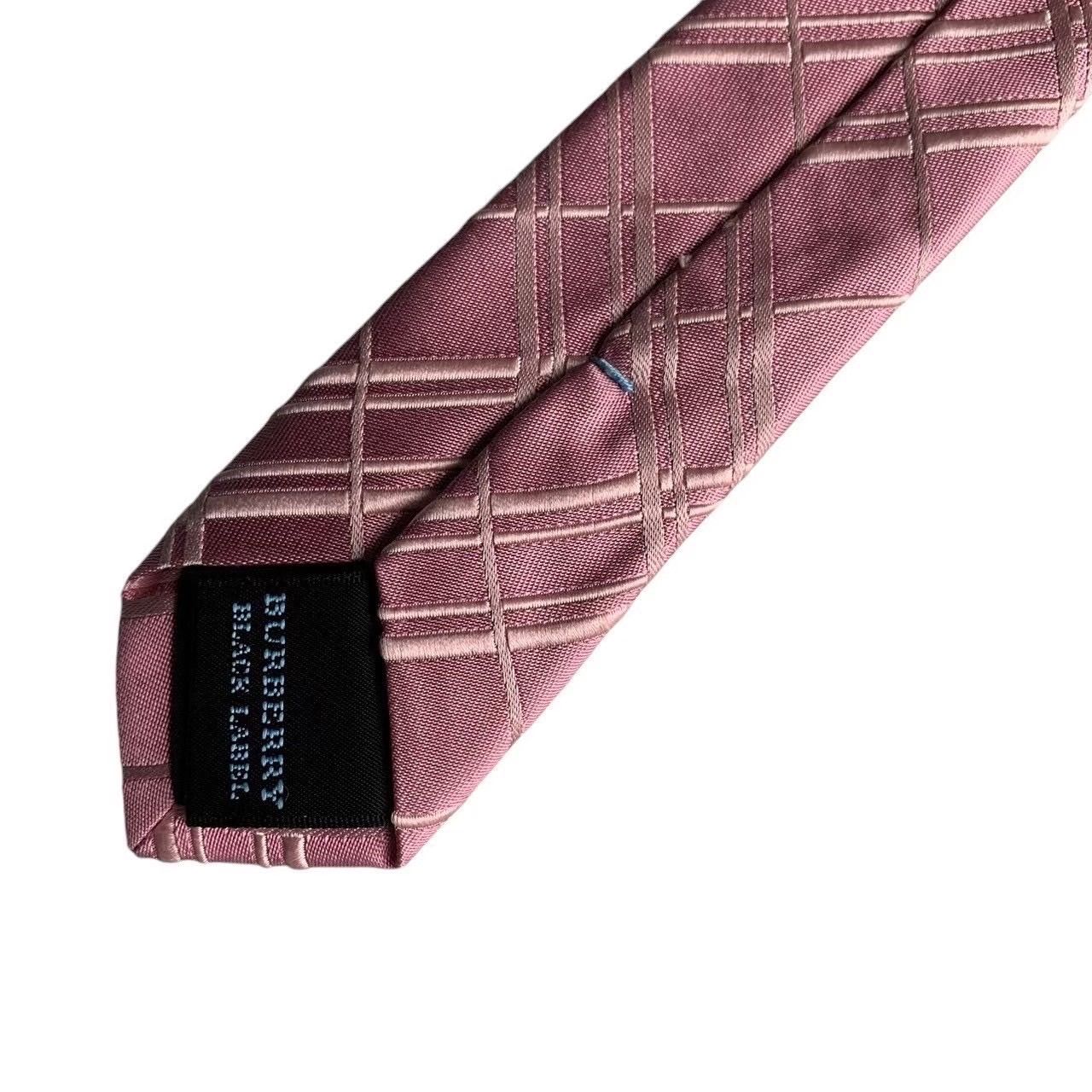 バーバリー ブラックレーベル マルチカラーモノグラム ネクタイ ピンク BURBERRY バーバリー ネクタイ ピンク 絹 ブラックレーベル