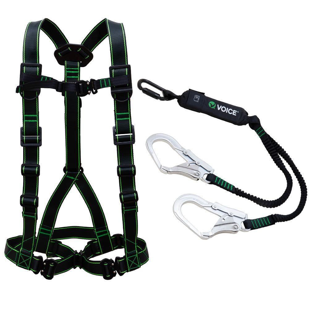 人気商品 160190cm 墜落制止用器具 新規格適合 M-L兼用サイズ セット ランヤード 第一種 安全帯 フルハーネス 新規格 第二種 ヴォイス VOICE