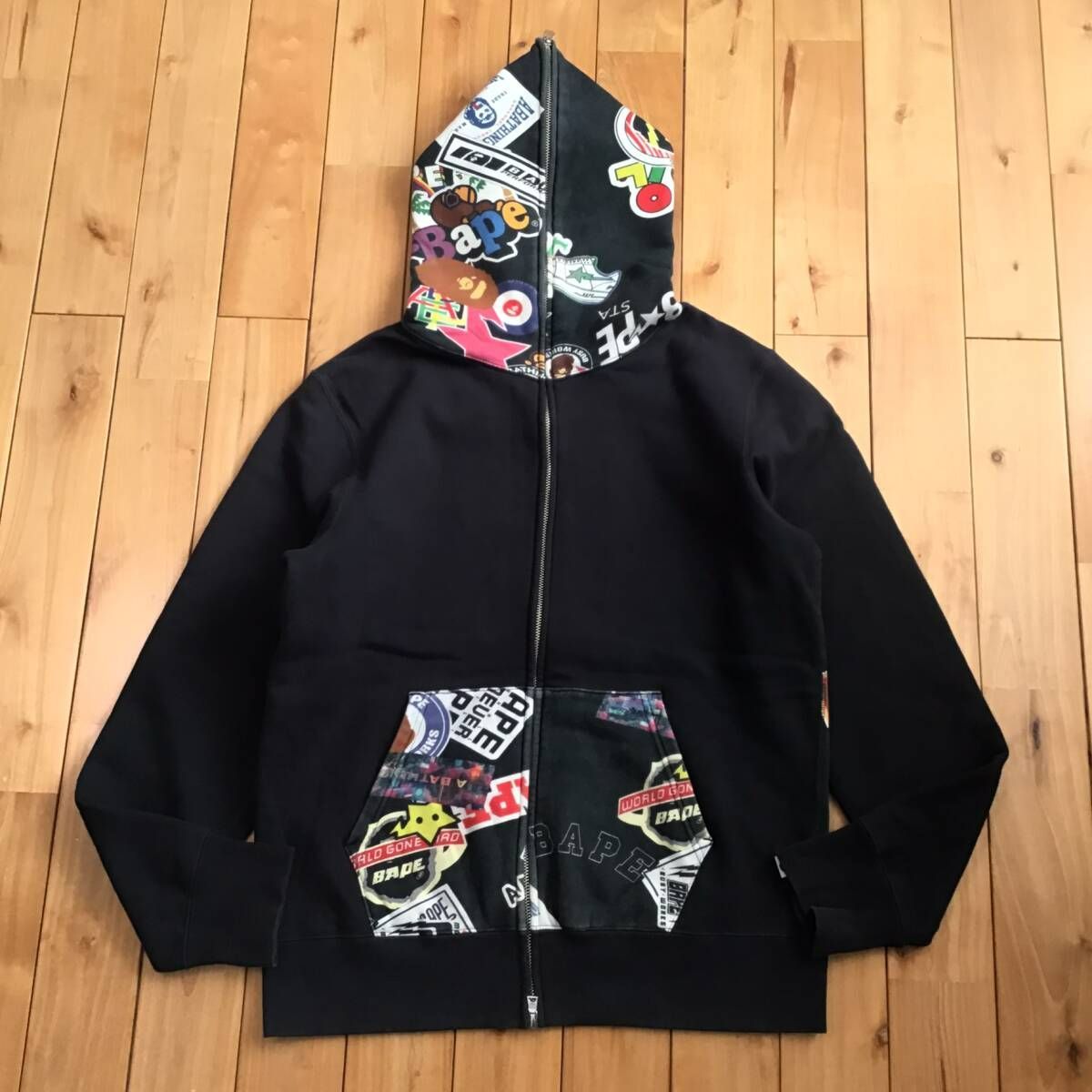 Multi Motif Print フルジップ パーカー Lサイズ a bathing ape BAPE  