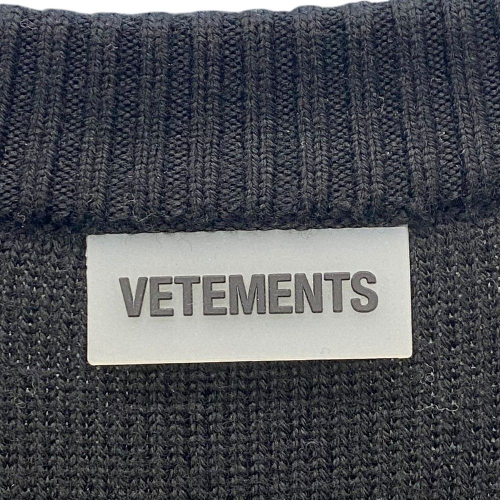 ヴェトモン  GIANT LOGO JACQUARD OVERSIZED KNIT UA53KN200B ジャイアントロゴジャガード オーバーサイズニット メンズ L VETEMENTS GIANT LOGO JACQUARD OVERSIZED KNIT ニット XSサイズ