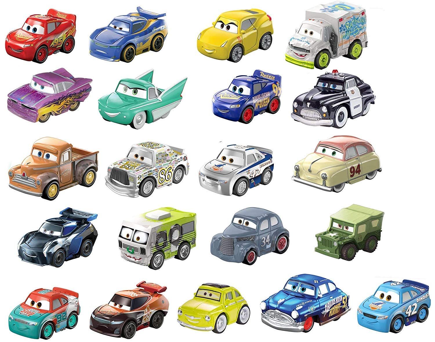 カーズ 2018 マテル ミニレーサーズ ダイキャスト ミニカー バラエティ 21台パック / MATTEL CARS mini RACERS VARIETY 21-PACK ディズニー ピクサー Disney PIXAR キャラクターカー 最新 映画 3  
