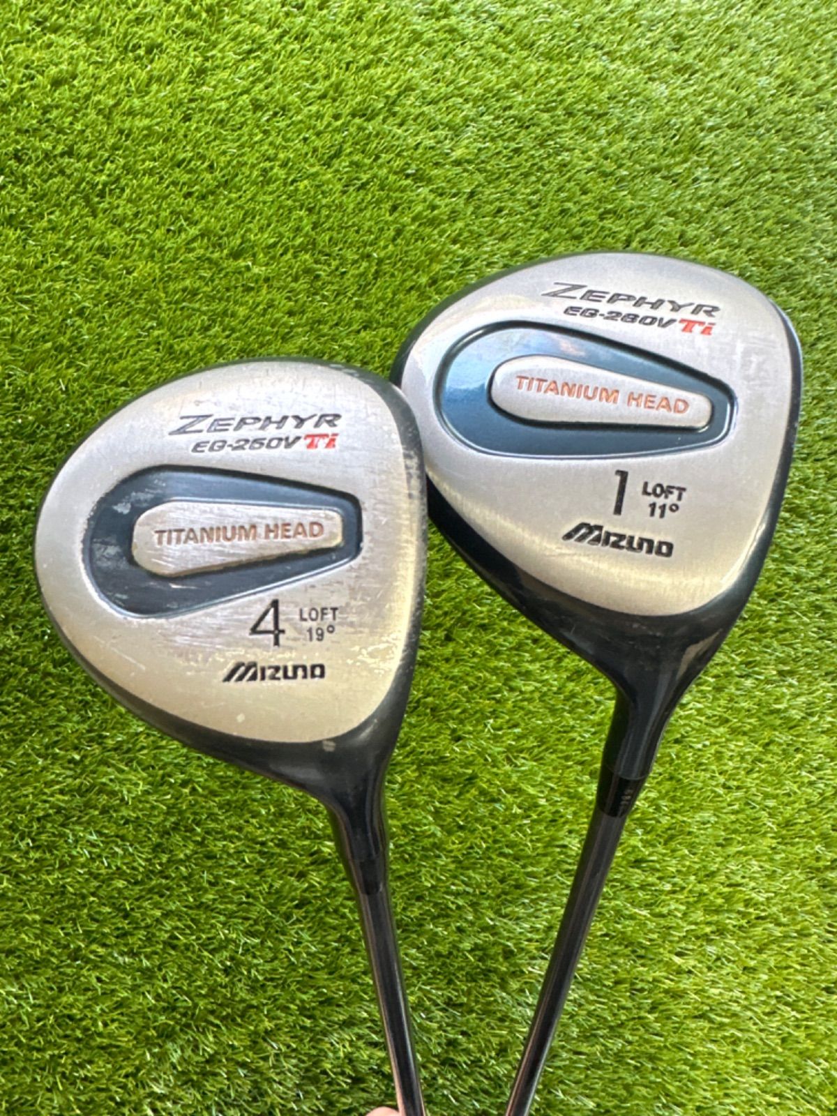 MIZUNO ZEPHYR EG-280V Ti ドライバー　 フェアウェイウッド　2本セット　右　flex–R