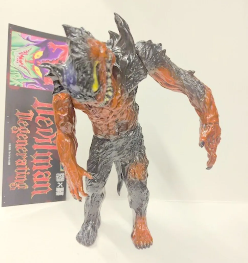 【希少】暗黒エンターテイメント　デビルマン　devilman RED ソフビ 暗黒エンターテイメント デビルマン(DEVILMAN DEGENERATING