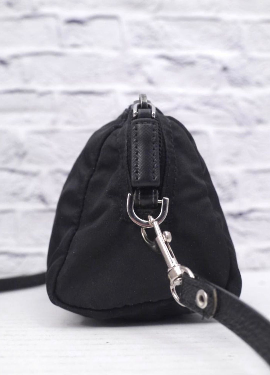 ◆ PRADA プラダ ナイロン ショルダー カメラ バッグ ポーチ ポシェット 美品◇ PRADA プラダ ユニセックス テスート ナイロンxレザー クロス