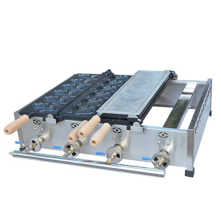 高品質 LPガス たい焼き器 6匹×2連 12匹焼ける 鯛焼き器 厨房機器 家用 飲食店 屋台 出店 業務用