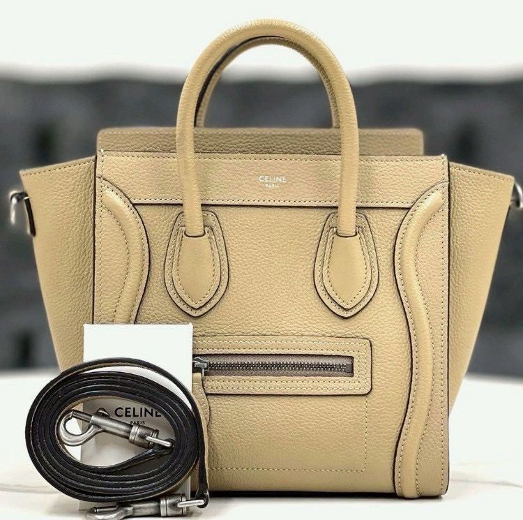 CELINE セリーヌ ラゲージ ナノ ハンドバッグ デューン カーフ 楽天市場】【中古】【バッグ】CELINE セリーヌ ラゲージ ナノ