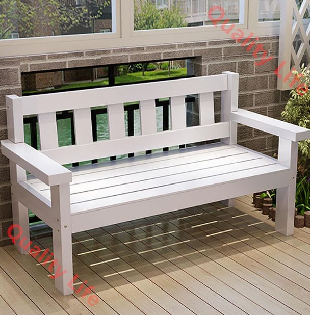 ガーデンチェア ベンチ 木製ガーデンベンチ 背もたれと肘掛け付き屋外ベンチ 2人用パティオベンチ 耐候性 素朴なカントリーデザイン 公園庭のパティオデッキの芝生に最適 Size L-180cm OLIVEOS_COM_TR