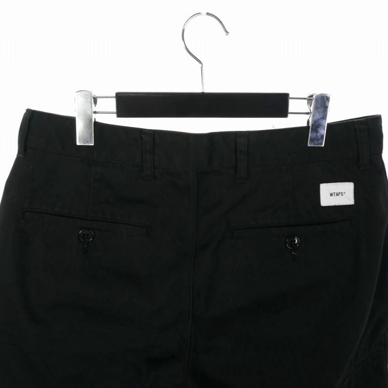 wtaps ダブルタップス 厚手 コットンパンツ ブラック 黒 01 14080011-b.jpg