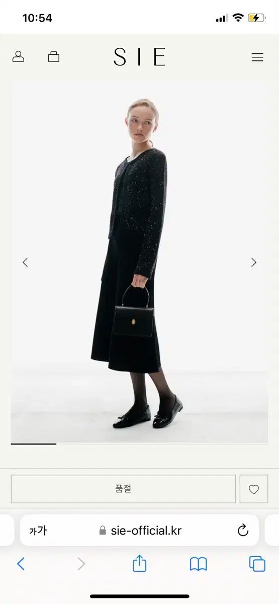 シエ SIE ベラ リボン フラット シューズ ブラック 245