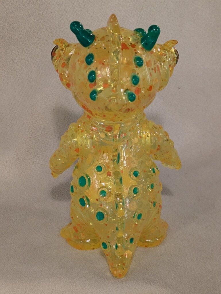 MAXTOY ミニソフビ怪獣倉庫シリーズ テツオン クリアイエロー成型/ラメ