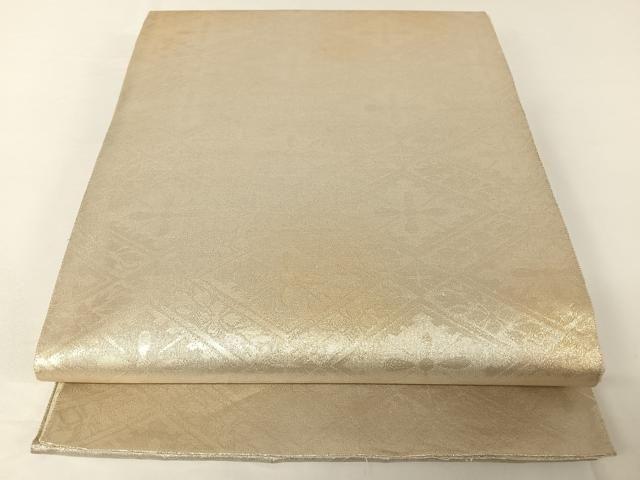 洛風林　工芸帯地　六通柄袋帯　花菱文　金銀糸　正絹　逸品 平和屋着物○洛風林 工芸帯地 六通柄袋帯 花菱文 金銀糸 正絹 逸品