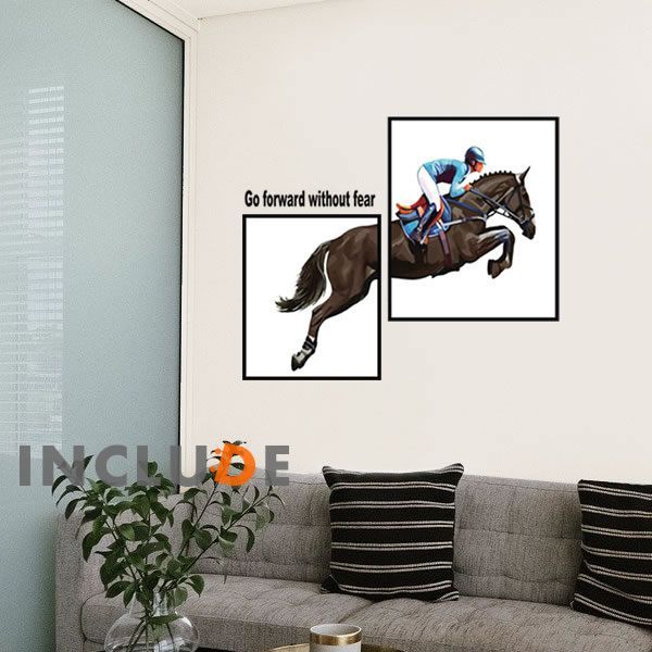 285 ウォールステッカー 壁ステッカー 馬 ホース 障害競走 馬の魅力 競走馬-1